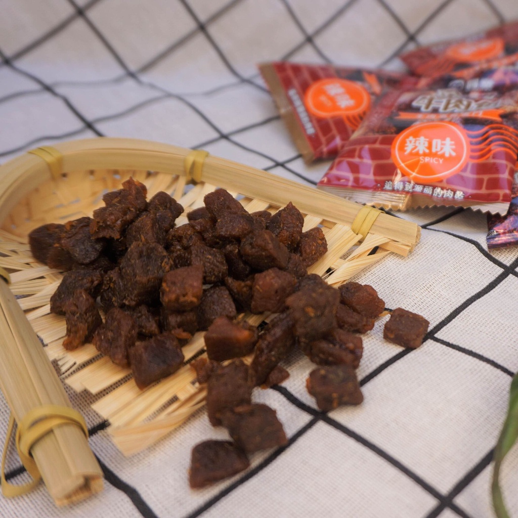 【圓頭肉乾】小農酒糟牛肉角-辣味｜金門牛肉做的圓頭肉乾｜便利隨手包