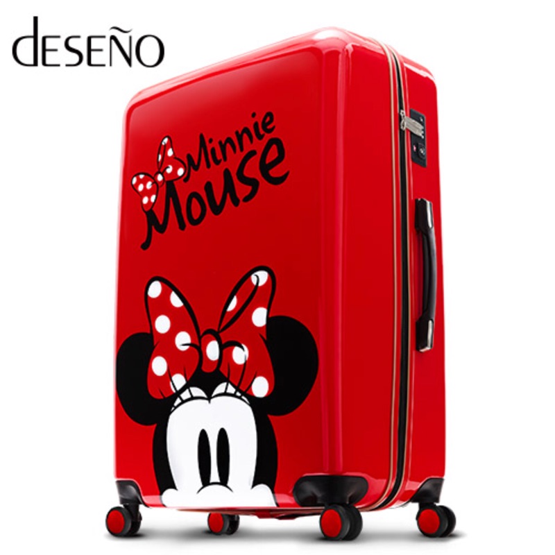 《現貨秒出》Deseno 迪士尼 聯名款 24吋 鏡面 行李箱 米妮款