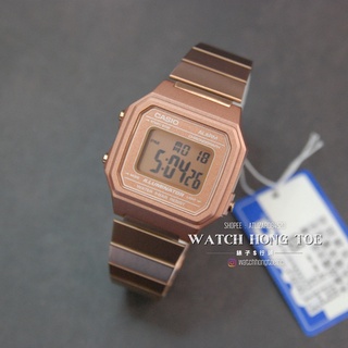 []錶子$行頭[] CASIO 復古文青風單顯電子腕錶-玫瑰金 ( B650WC-5A )