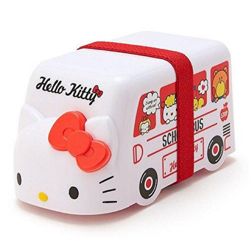Hello Kitty 校車造型雙層微波便當盒