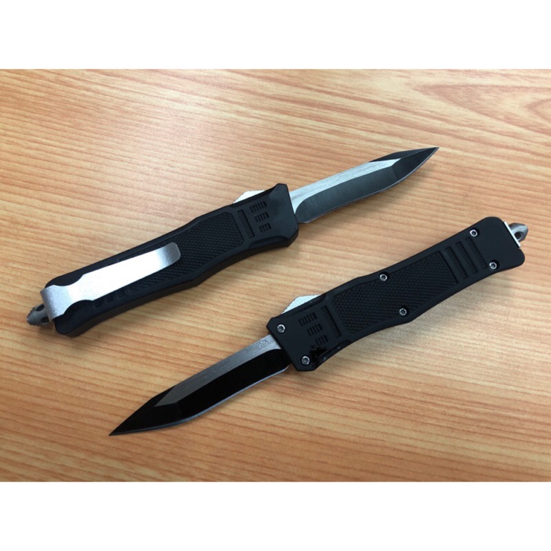 瑞棋精品名刀 直進直出彈簧刀fh 06黑柄快速黑 迷彩尖刃 不鏽鋼 擊破器 1080 蝦皮購物