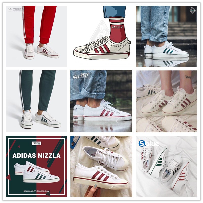 Adidas 三葉草18年新款帆布鞋NIZZA 情侶網紅同款| 蝦皮購物