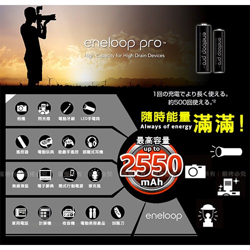 日本製panasonic Eneloop Pro 國際4號充電電池950mah 低自放電bk4hcce4btw 蝦皮購物