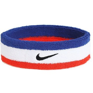 NIKE單色頭帶 止汗帶 髮束(N0001544620OS藍/白/紅) 正品