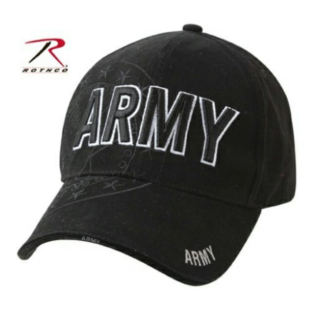 Rothco ARMY立體雙色棒球帽-黑9899