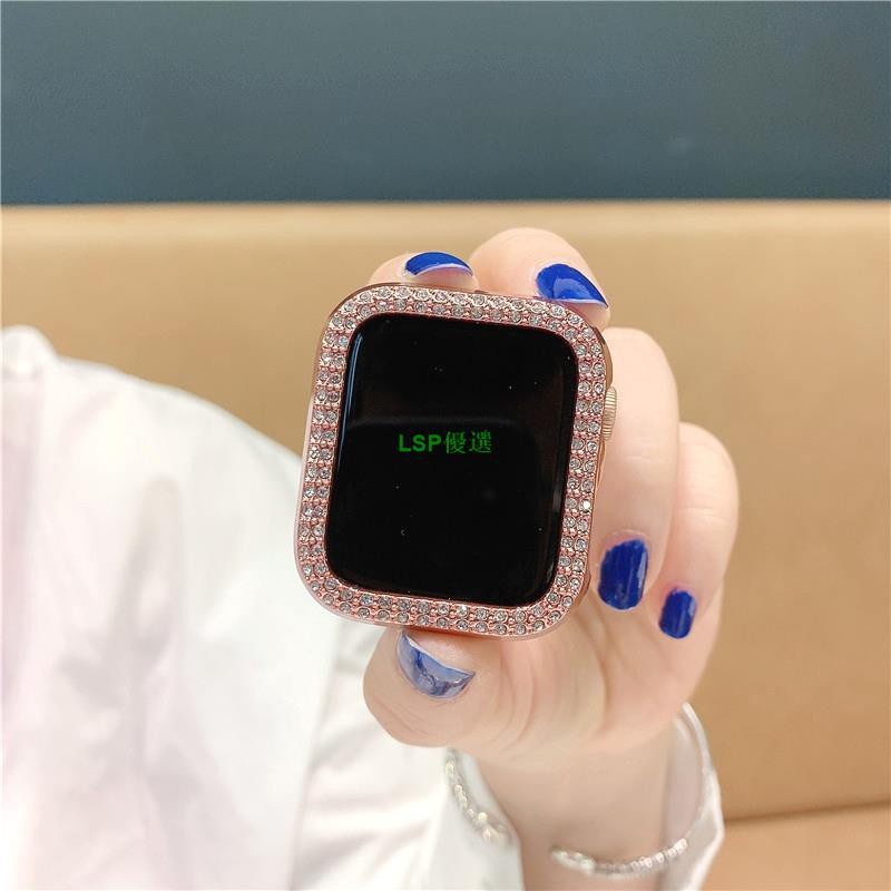 【LSP優選】Apple watch6 手錶保護殼 蘋果手錶殼 Apple watch 保護套 雙排鑽 iwatch錶帶