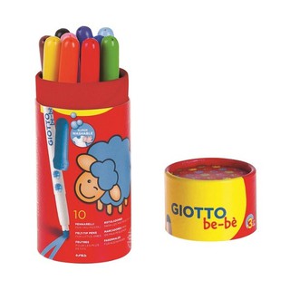義大利 GIOTTO 可洗式寶寶彩色筆10色(筆筒裝)