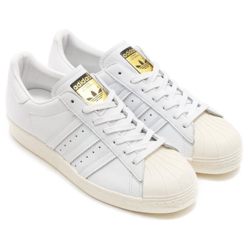 Quality Sneakers - Adidas Superstar 80s 全白 金標 奶油底 女