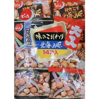 【亞菈小舖】日本零食 天六 兩色綜合豆菓子 14袋入 341.6g /辣味什錦豆果子 10袋入 260g【優】