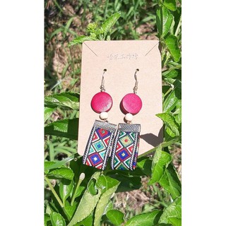 哈茉工作坊/手工耳環/原住民風耳環/奎輝的夕陽($300)Sunset-in-Qihuy