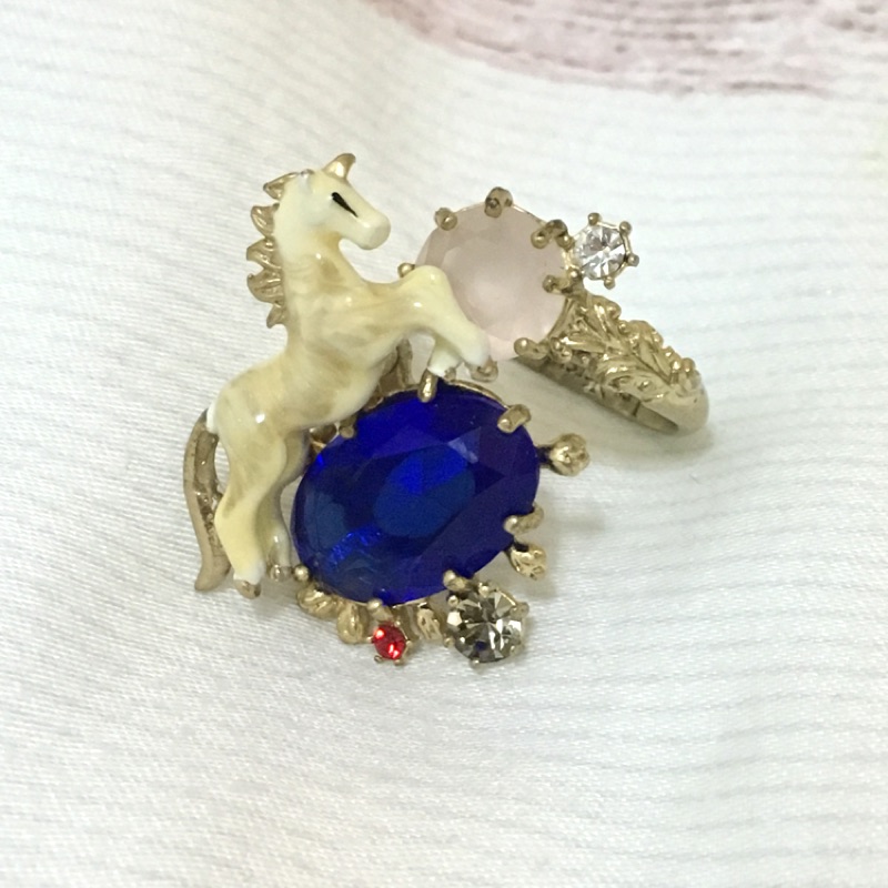 ［二手特賣出清］Les Nereides 獨角獸 藍寶石 可調式戒指