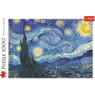 10560 1000片歐洲進口拼圖 TRE 名畫 梵谷 星夜Van Gogh The Starry Night