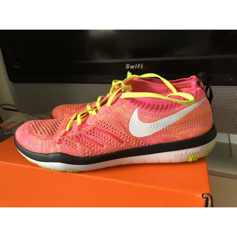 NIKE Free TR Focus Flyknit US7 桃紅 輕量 多功能 訓練鞋