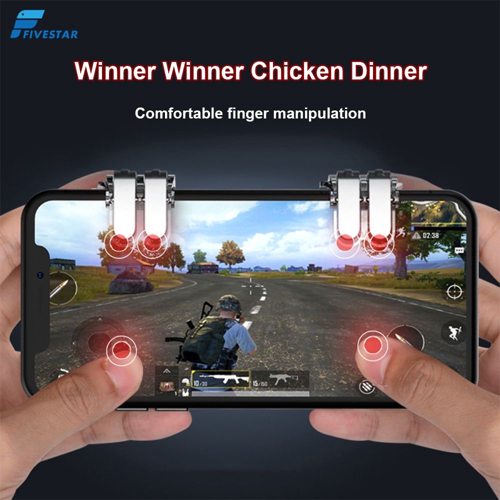 手機遊戲手柄扳機火鍵瞄準鍵l1r1射擊控制器pubg 5star 蝦皮購物