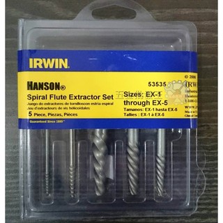 【五金批發王】irwin 握手牌 hanson 退牙 滑牙 斷螺絲取出器 螺絲拔取器 反牙螺絲攻 53535 5支組