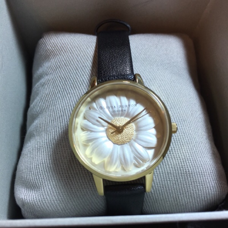 Olivia Burton Daisy 小雛菊（保留中）皮帶手錶 現貨*英國 專櫃正品