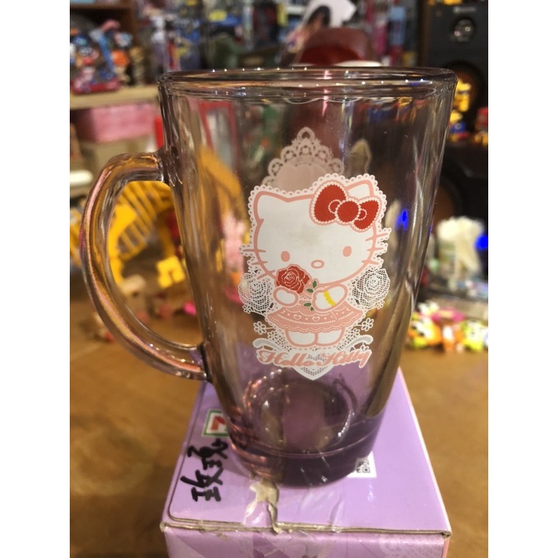 全新絕版老物出售 三麗鷗 正版授權 7-11 x Hello Kitty 40週年 限量版玻璃馬克杯