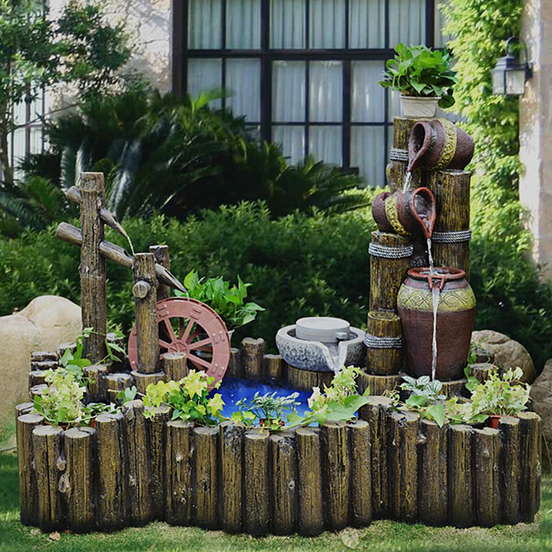 高端户外 假山流水噴泉庭院戶外院子水景造景創意園林小型魚池陽臺裝飾景觀 蝦皮購物