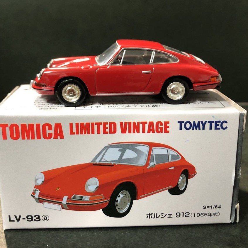 [全新稀有絕版品] 1/64  Tomica Limited TLV Porsche 912 紅