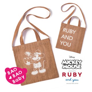 🍓寶貝日雜包🍓日本RUBY and you電影導演米奇兩用帆布袋 Mickey 側背包 斜背包 手提袋 迪士尼