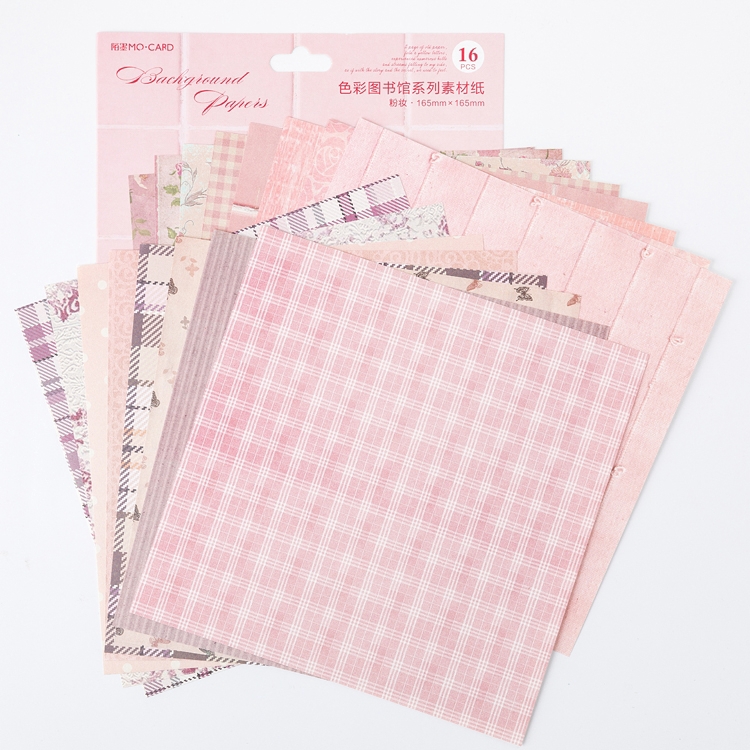 現貨 陌墨色彩圖書館背景紙鹽系復古格子布方眼手帳拼貼裝飾素材紙 蝦皮購物