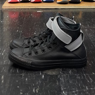 Converse Chuck Taylor All Star 黑色 全黑 魔鬼氈 皮革 荔枝皮 高筒 553422C