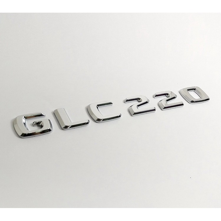 BENZ 賓士 GLC 新款字體 GLC220 後廂字貼 字標 字貼 電鍍銀 平面 字體高度23mm