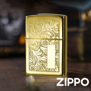ZIPPO 黃銅威尼斯(金色)防風打火機 美國設計 官方正版 現貨 禮物 送禮 刻字 客製化 終身保固 352B