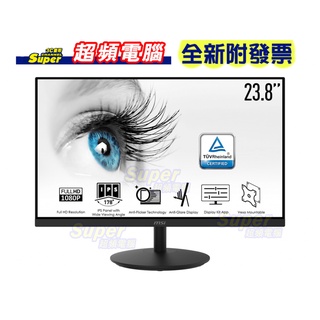 *【超頻電腦】MSI 微星 PRO MP242 減藍光窄邊螢幕(24型/FHD/HDMI/喇叭/IPS)