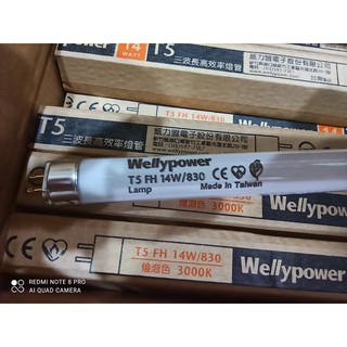 臺灣製造 T5 三波長高效率燈管 14W 2尺黃光 威力盟 高亮度 40入