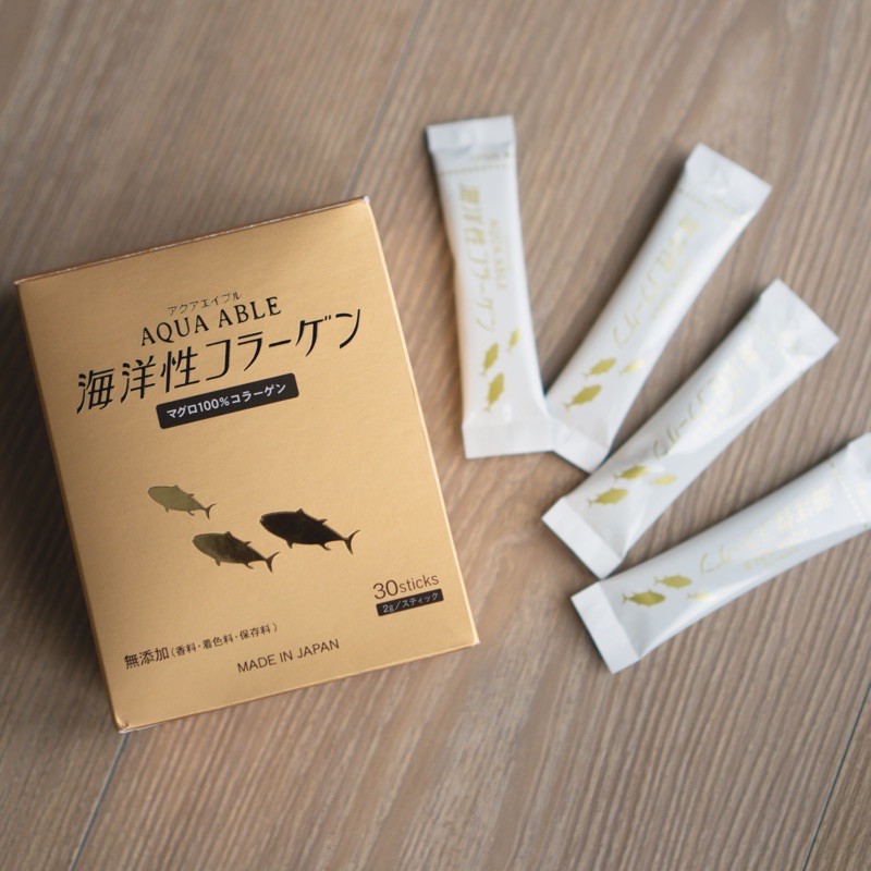 日本精品級100%純鮪魚膠原蛋白- Aqua Able（30入）一單即贈送一袋【蔓越莓香香錠】