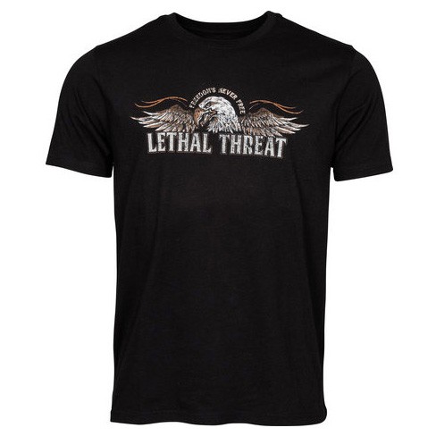 【德國Louis】Lethal Threat T-shirt 純棉圓領短T老鷹骷髏摩托車美式風格短袖黑色T恤218519