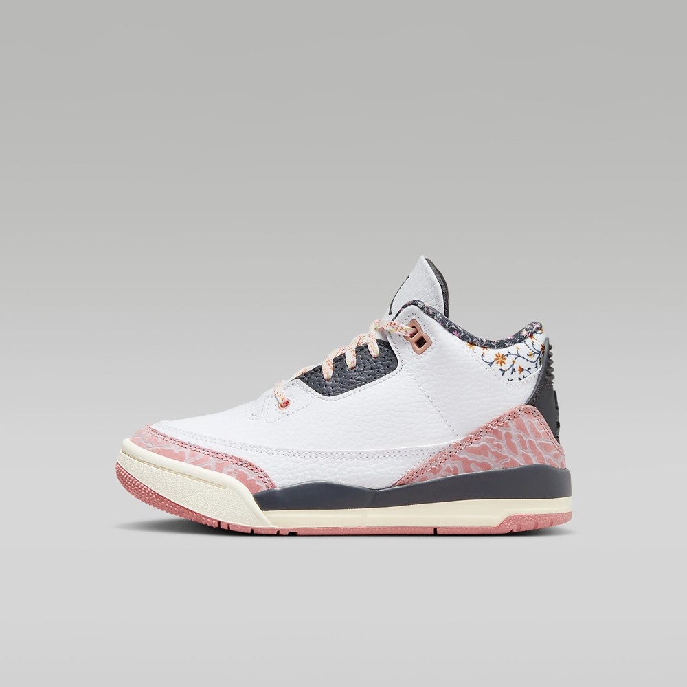 NIKE 籃球鞋 JORDAN 3 RETRO (PS) 中大童 FQ9174100 粉白 現貨 廠商直送