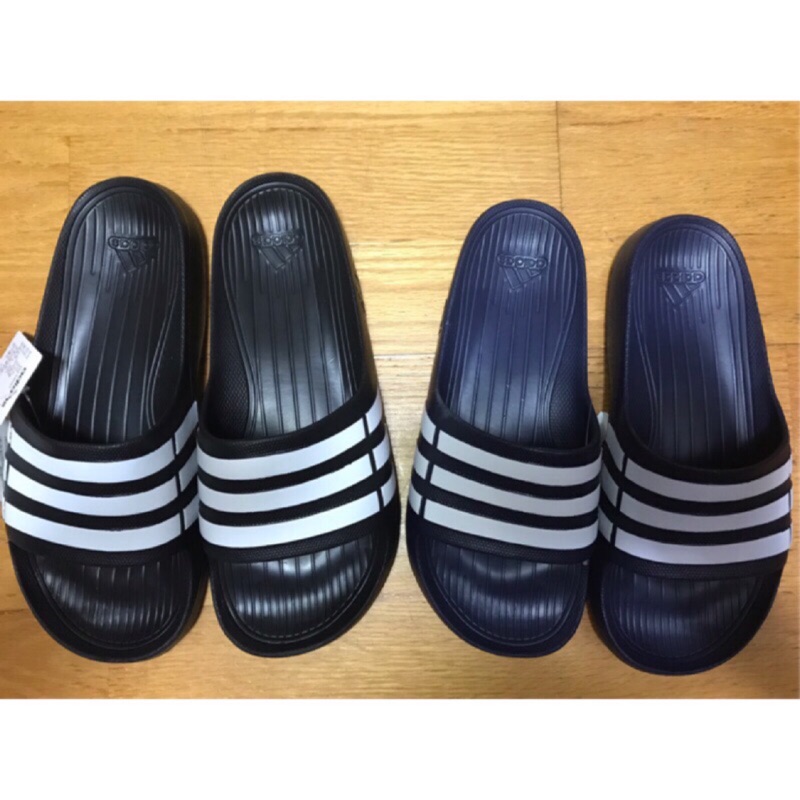 特價 ADIDAS DURAMO SLIDE 愛迪達 黑 深藍 三條線 防水拖鞋 運動海灘 G15890 G15892