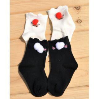 韓款 最新 母子對襪 親子襪 可愛小熊 貓咪 純棉襪