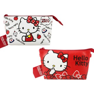 卡漫城 - Hello Kitty 手機袋 可觸控 皮革 剩白色 ㊣版 拉鍊 肩背 萬用 智慧型手機 化妝包 側背包