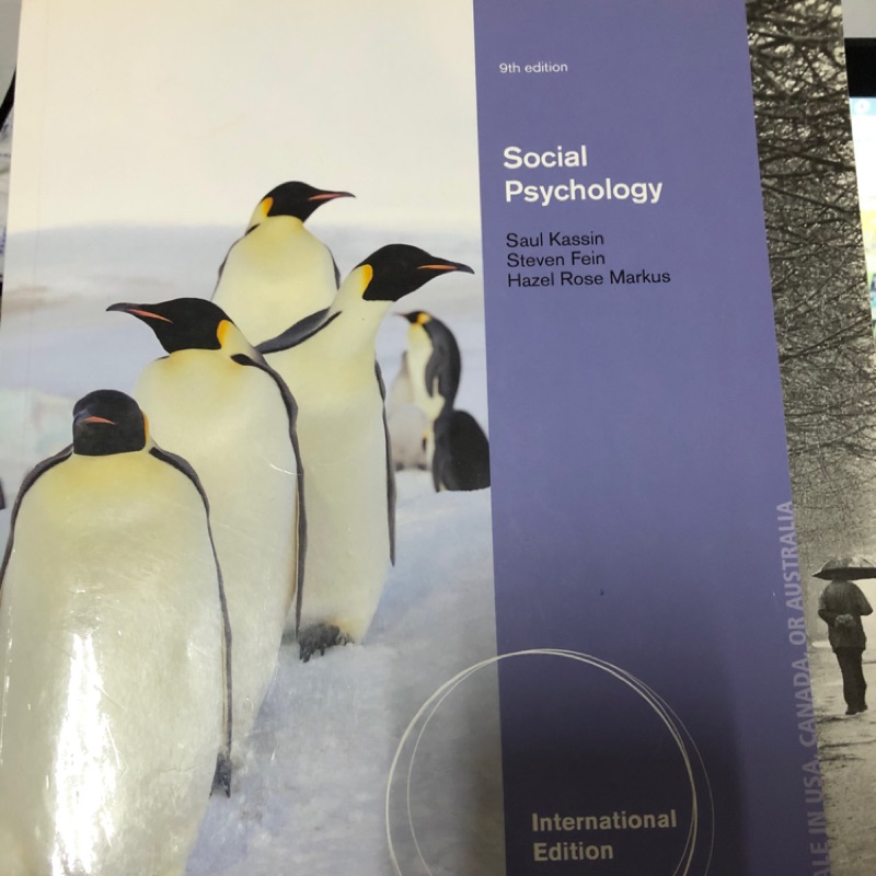 (二手)Social psychology 社會心理學 原文書
