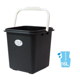 《物廉網》佳斯捷 JUSKU 6992 黑天鵝水桶(16L) 塑膠桶 儲水桶 手提桶 置物桶 洗車水桶 釣魚水桶