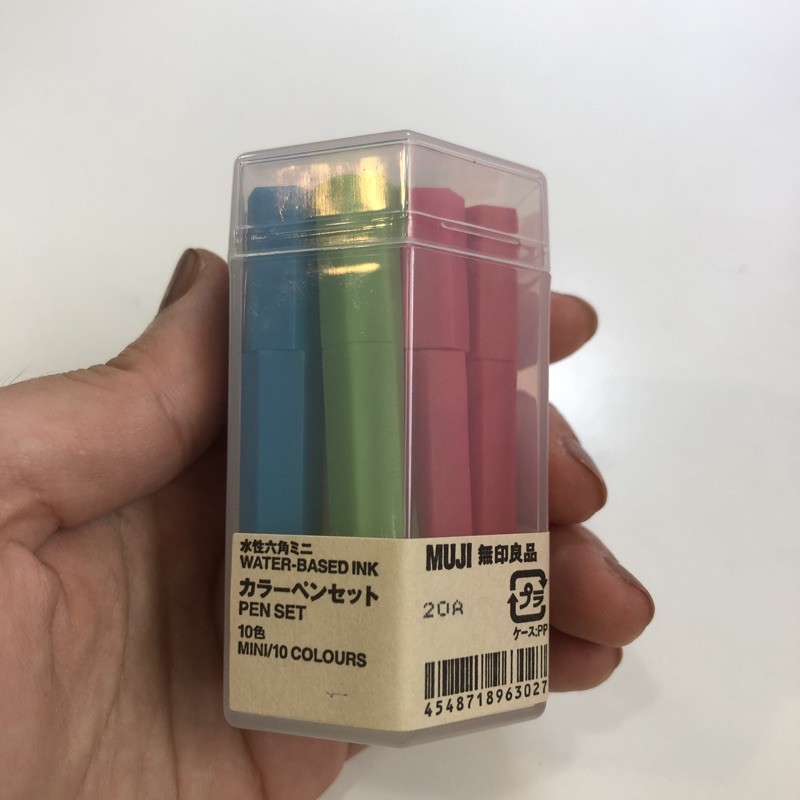 無印良品 六角水性筆組 迷你10色 彩色筆 色鉛筆