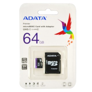 ADAYA威剛 記憶卡64Gmicro SDXC 64GB 10CLASS 高速讀寫[贈SD轉卡]