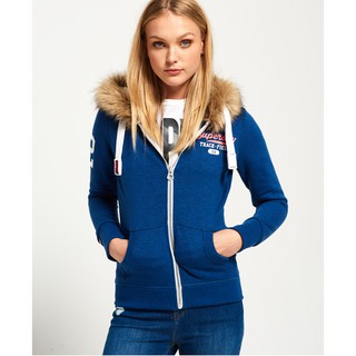 【全新正品】Superdry 極度乾燥 女生棉外套 毛邊絨粒帽