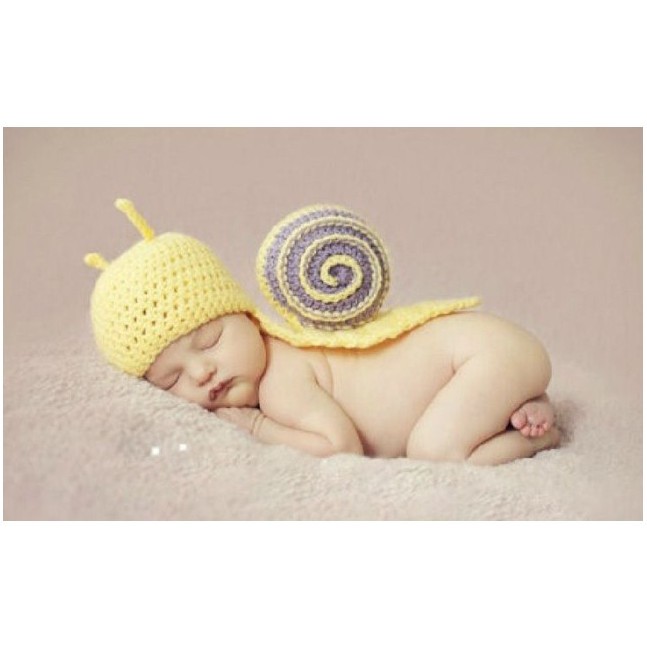 【幸福小窩 童裝現貨】小蝸牛 新生嬰兒拍照服/  寶寶套裝/ 動物服/ 造型服/ 攝影服裝/ 攝影服裝
