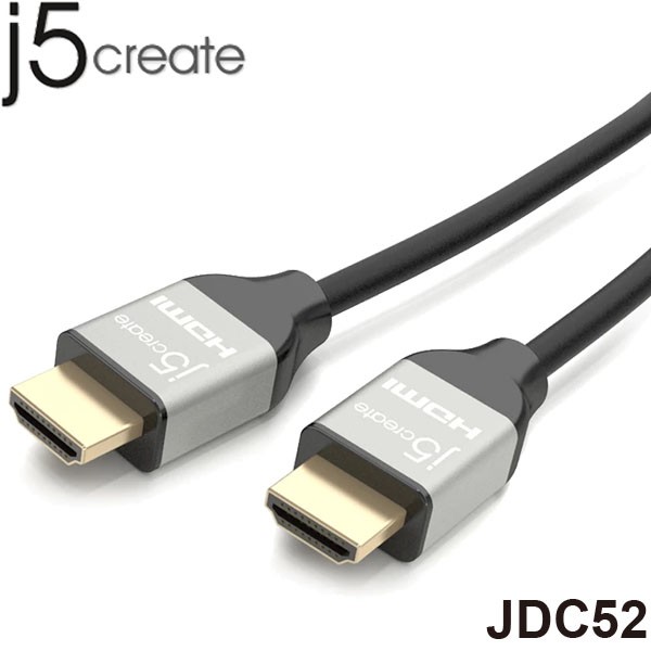 【3CTOWN】含稅附發票 j5 create JDC52 4K HDMI2.0認證公對公訊號線 2M