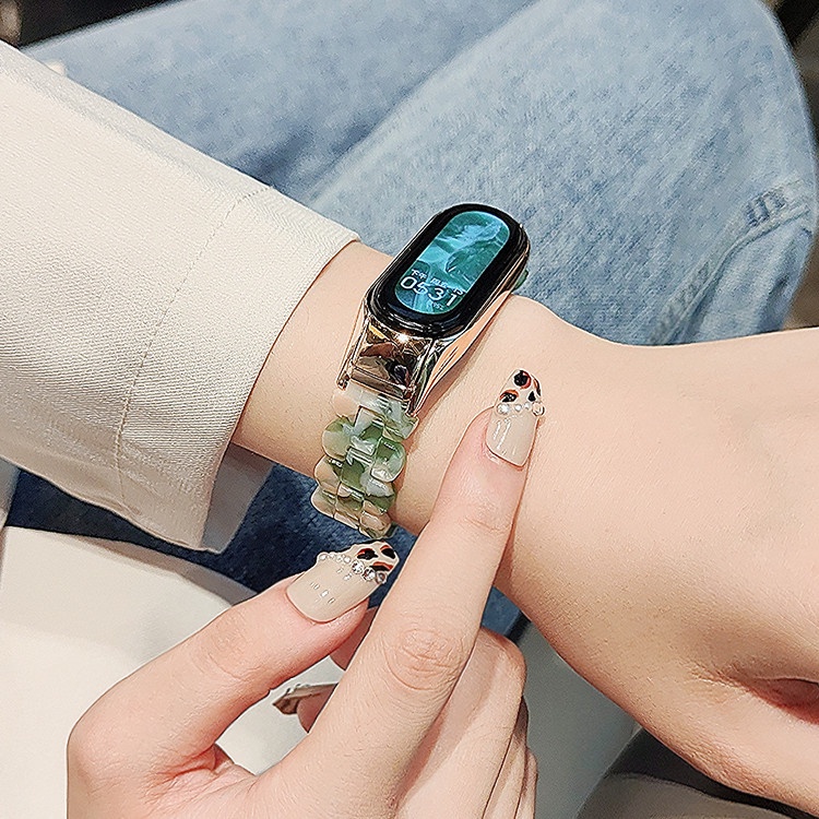 超輕樹脂 適用小米手環3/4/5/6錶帶 輕薄舒適 防水防汗 NFC通用 小米4錶帶 小米手環5 小米手環6錶帶 小米5