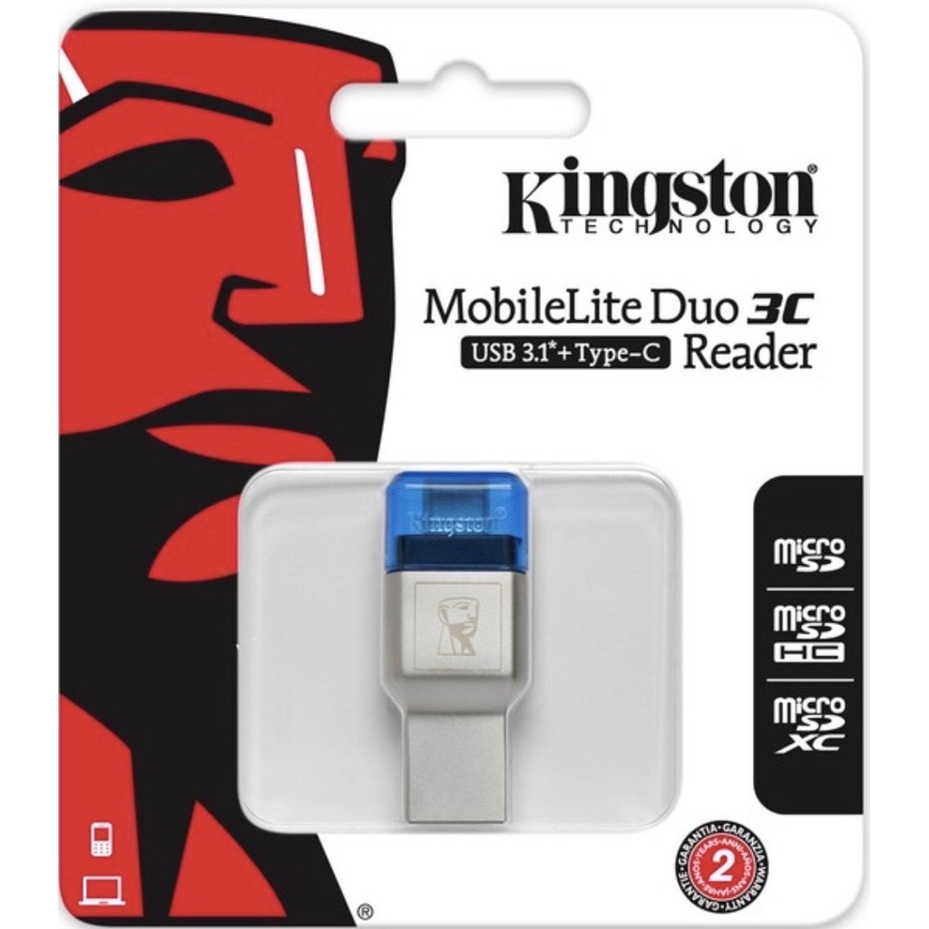 公司貨【金士頓雙接頭讀卡機】Kingston FCR-ML3C MobileLite Duo 3C microSD