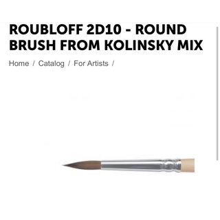 roubloff 2D10 魯布洛夫 俄羅斯 短桿圓頭水彩筆 半貂毛水彩筆 水彩 水粉 油畫筆 壓克力