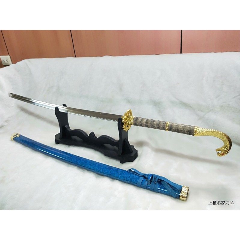 ☆上權名家刀品☆ 蛇電玩武士(藍) 長武士刀 440不銹鋼刃/動漫/居合刀/日本刀/收藏/擺飾/風水/劍道/武士 免運