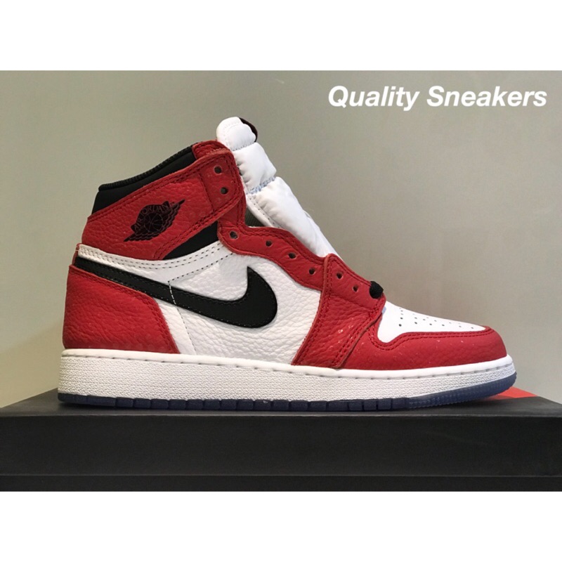Quality Sneakers - Jordan 1 OG Origin Story 蜘蛛人 紅白 GS 女段