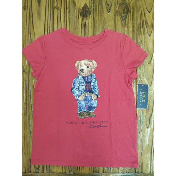 POLO RL Ralph Lauren 全新短袖小熊T恤，保證正品，女大童M(8-10)140