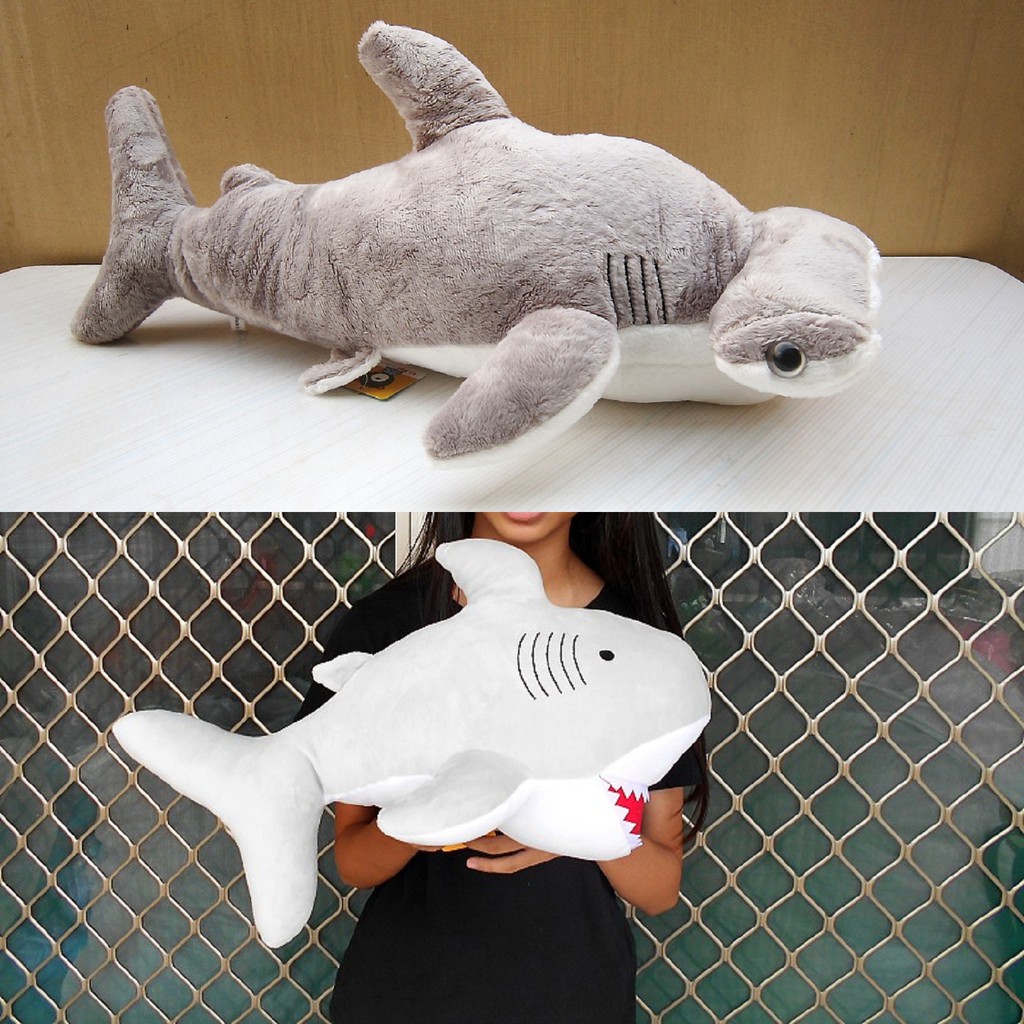 鯊魚娃娃~超柔鯊魚玩偶~大白鯊~大白鯊玩偶~錘頭鯊 斧頭鯊 雙髻鯊 娃娃~超大鯊魚抱枕 ~斧頭鯊魚~生日禮物